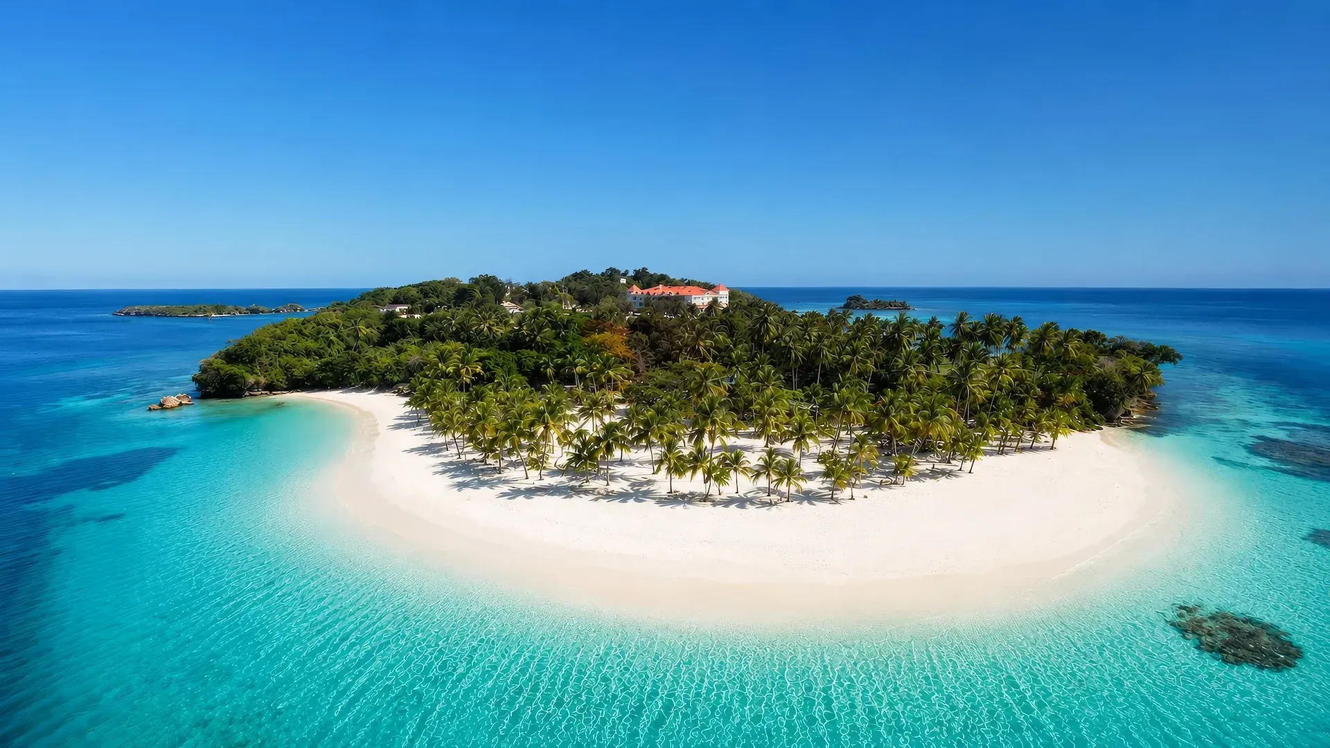 Samaná coastline in the Dominican Republic